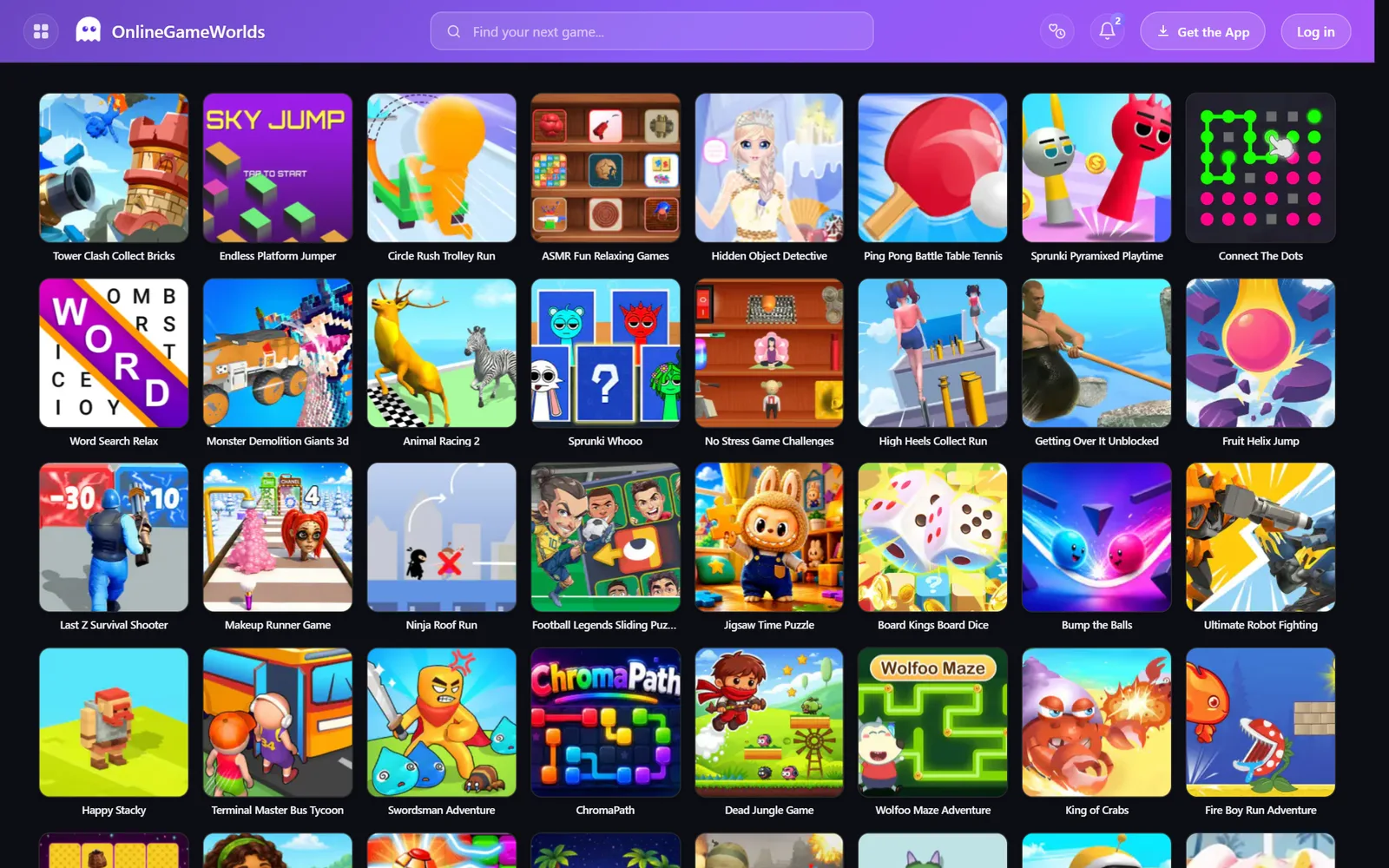 Online Game Worlds home page